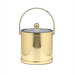 Mylar 3 Qt Ice Bucket with Lucite Cover in Polished Brass