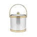 Mylar 3 Qt Ice Bucket with Brass Band in Brushed Chrome