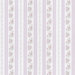 Satin Rose Linen Floral Stripe Wallpaper in Baby Harlequin