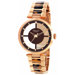 Women's Plastic Bracelets Watch in Brown and Rose Gold