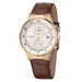 Men's Straps Dress Sport Watch in Silver White and Brown