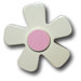 White Daisy with Pink Center Drawer Knob