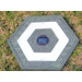 Solar Power Hexagonal Stepping Stone in Green Garden (Set of 3)