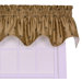Fleur Di Lis Faux Silk Lined Duchess Filler Valance Window Curtain in Gold