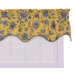 Jeanette Lined Duchess Filler Valance Window Curtain in Yellow
