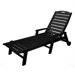 Nautical Wheel Chaise Lounge with Arms