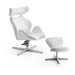 Tok Desk Chair with Footrest and Ottoman