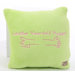 Marshmallow Plush Cuddle Pillow in Lime with Bubble Gum Pink Hug
