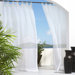 Outdoor D&eacute;cor Escape Outdoor Sheer Velcro Tab Top Curtain Panel in White