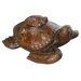 Solid Wood Stacking Turtles Statue