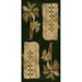 Oasis Palm Design Black Novelty Rug