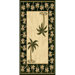 Oasis Palm Design Black Novelty Rug