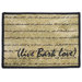 PB Paws & Co. Gold / Black Live Bark Love Tapestry Rug