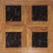 Paramount 16" x 16" Vinyl Woodtone / Black Marble Tiles (Set of 6)