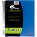8.5" x 11" 5-Subject Notebook