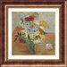 Roses and Anemones Bronze Framed Print - Vincent van Gogh