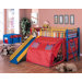 Twin Loft Bed with Slide and Tent