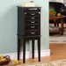 Grandport Five Drawer Jewelry Armoire in Black