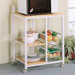Lake Havasu Microwave Cart with Wood Top