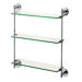 Premier 3-Tier Wall Glass Shelf  in Chrome