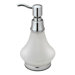 Frosted Glass Soap Dispenser in Chrome