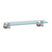 Laurel Avenue Glass Vanity Shelf in Satin Nickel