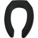 Elongated Commercial Open Front Toilet Seat with STA-TITE Check Hinges