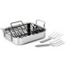 Tri-Ply Stainless Steel 14" Roaster with Rack and Lifters