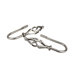 Modern Marquise Holdback / Tieback in Satin Nickel (Set of 2)