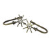 Modern Sun Holdback / Tieback in Antique Brass (Set of 2)