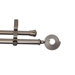 Modern Coil Double Curtain Rod in Satin Nickel