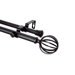 Modern Cage Double Curtain Rod in Black
