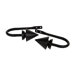 Modern Cone Holdback / Tieback in Black (Set of 2)