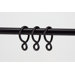 Curtain Ring with Eyelet 1" Inside Diameter in Black (Set of 10)