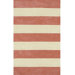 Beach Rug Light Coral/Ivory Boardwalk Stripes Rug