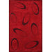 Casual Contemporary Red/Black Le Cirque Rug