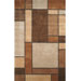 Casual Contemporary Beige/Brown Metro Rug
