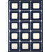 Modern Living Deco Blocks Navy/White Rug