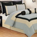 Verona Hotel 8 Piece Comforter Set in Silver