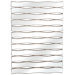 Contemporary Beveled Mirror with Antique Silver Outline