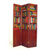 Book Shelf Room Divider in Medium Mahogany Stained Wood