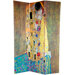 6Feet Tall Double Sided Works of Klimt Room Divider