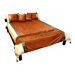 6 Piece Thai Silk Elephant Duvet Set in Bronze