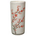 18" Cherry Blossom Umbrella Stand in Off White Crackle