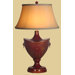 24" Oval Lamp in Red Lacquer