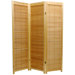Three Panel  Wooden Shutter Screen in Natural