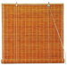 Burnt Bamboo Roll Up Blinds in Honey