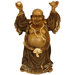 12" Standing Prosperity Buddha Statue in Faux Wood Carved
