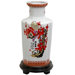 12" Vase with Cherry Blossom Design in White