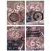 Route 66 Canvas Wall Art (Set of 4) - 15.75" x 11.75"